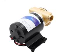 Pompe de cale - 12 V Pompe de lavage de pont auto-amorçante - Débit 30 l/min - Arbre en acier inoxydable - Pour bateau, camping-car, réservoir - Noir