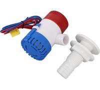 Pompe de cale DC 12 V 500 GPH Bateau électrique à haut rendement avec tuyau d'évacuation de 29 mm pour camping-car-yacht