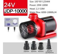 Pompe de circulation à variateur de vitesse - JDP-10000 - Alimentation en courant continu 24V (tension de sécurité) - Débit réglable - Pompe submersible pour aquarium et étang - Adaptateur secteur EU 