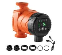 VEVOR Pompe de circulation d'eau chaude, hauteur de refoulement maximale 4 m, pompe de chauffage à haut rendement, 42 L/min, raccord fileté, clapet anti-retour, pour système de chauffage domestique