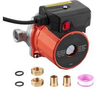 Pompe de circulation - Pompe de circulation pour eau chaude - 38 L/min -à 3 vitesses - 100 W, 220-240 V AC - adaptateur G3/4 à G1/2 - tête en acier inoxydable - circulation instantanée