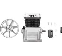 pompe de compresseur d'air 3HP, conception à double cylindre, fonctionnement silencieux, argent
