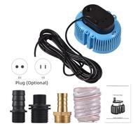 Pompe de couverture pour piscine, modèle submersible hors sol, 75 W, 2 000 l/h, système d'évacuation de l'eau de baignade avec 3 adaptateurs, tuyau d'évacuation de 4,8 m et câble d'alimentation de 7,6