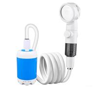 Pompe de douche portable d'extérieur avec batterie de 5000 mAh d'autonomie jusqu'à 2 heures d'utilisation continue Pulvérisateur à main double débit pour le camping et les tâches de nettoyage