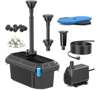 Pompe de filtration de bassin 40 W avec filtre,pompe tout-en-un 2500 l/h,valve d'eau réglable et buses,filtre de bassin