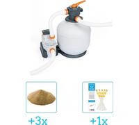 Pompe de filtration pour piscine 58486, 11 355 litres/h, avec filtre à sable 0,4/0,8 mm, 25 kg