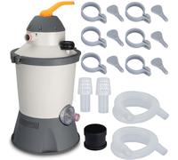 Pompe de filtration pour piscine COIL, pompe à sable, filtre à sable pour piscines, débit : 3028 l/h, puissance : 90 W, alimentation électrique : 220–240 V, réservoir à sable : 8 kg, avec manomètre