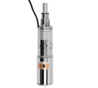 Pompe de fontaine solaire 24 V, 200 W, 30 m, 1,5 m³/h, avec batterie | Fonctionne à l'énergie solaire, fonctionnement nocturne par batterie, câble de 17 m, filet filtrant, trou de perçage > 8,89
