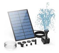 Pompe de fontaine solaire de 2,5 W, avec 6 buses et conduite d'eau de 4 pieds, pompe à énergie solaire for bain d'oiseaux, étang, jardin et autres lieux.(2.5W)