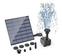 Pompe de fontaine solaire de 2,5 W, avec 6 buses et conduite d'eau de 4 pieds, pompe à énergie solaire for bain d'oiseaux, étang, jardin et autres lieux.(1.5W)