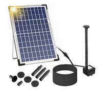 Pompe de fontaine solaire haute puissance 10W - Jet divisé pour vagues - Parfaite pour bassins paysagers