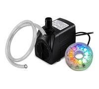 Pompe de fontaine submersible avec LED couleur automatique-Régulateur de débit-Pour bassin extérieur et aquariums-Effets lumineux