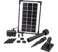 Pompe de fontaine - UBBINK - SolarMax 250 - Débit 200 l/h - Panneau solaire 6 V 160 mA - Jets d'eau volcaniques et cloche
