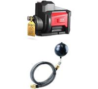 Pompe de jardin à variateur de fréquence DHWA 5000-5 INV - Pompe de jardin haute performance et économe en énergie, système d'arrosage domestique + tuyau d'aspiration avec flotteur et valve de pied, l