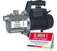 Pompe de jardin en acier inoxydable GP 3000 INOX - Pompe puissante de 550 W, avec un débit de 2950 l/h et une protection thermique contre les surcharges - Corps de pompe robuste et résistant à la corr