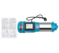 Pompe de jardin - Pompe centrifuge électrique 220V - Corps en acier inoxydable - Protection contre le fonctionnement à sec - Pompe d'arrosage pour jardin - Bleu