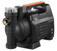 Pompe de jardin SucceBuy 1300 W, pompe d'arrosage avec un débit allant jusqu'à 4800 L/h, pompe à jet en PP, pompe d'aspiration avec une hauteur de refoulement de 48 m, équipée d'uneélectronique intell