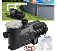 Pompe de piscine VEVOR, 1300 W, débit max. 28 800 L/H, pompe de piscine à un étage, 2850 tr/min, hauteur de refoulement max. 17 m, avec minuterie 24 heures et panier filtrant, pour piscines hors sol e