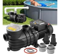 Pompe de piscine VEVOR 180 W, pompe filtrante 10 800 L/H débit max., pompe de piscine à un étage, 2850 tr/min, hauteur de refoulement max. 8 m, avec panier filtrant et couvercle, pour piscines hors so