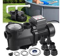 Pompe de piscine VEVOR 550 W, pompe filtrante 14 000 L/H débit max., pompe de piscine à un étage, 3450 tr/min, hauteur de refoulement max. 12 m, avec minuterie 24 heures et panier filtrant, pour pisci