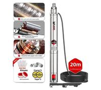 Pompe de puisage pour puits profonds, conception multi-étagée, haute efficacité, 1100W, 14 aubes