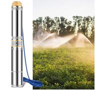 Pompe de puits Pompe de puitsPompe de puits Jardin Pompe submersible Sable-compatible Citerne Arrêt automatique 370W
