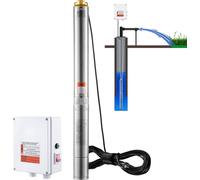 Pompe de puits profond 2200W - 9,8 m³/h - 144 m de hauteur de refoulement - boîtier deexterne - Pompe de puits pour l'irrigation en profondeur