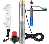 Pompe de puits profond 750W - Pompe de puits avec 105L/min - Pompe immergée jusqu'à une hauteur de refoulement max. de 62m - Pompe tubulaire 230V 50Hz Pompe à sable IP68 - Pompe à eau - 11 niveaux de