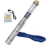Pompe de puits profond Fiqops Deep Well Pompe de puits immergée 4000 l/h 6.7bar 92mm 20m de câble 6.7bar max 0.75kW