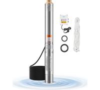 Pompe de puits profond VEVOR, puissance de sortie 550W, débit 65L/min, hauteur de refoulement 85m, avec 20m de câble, boîtier deexterne, pompe immergée, IP68