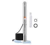 Pompe de puits profond VEVOR, puissance de sortie 750 W, débit 100 l/min, hauteur de refoulement 75 m, convient à l'irrigation industrielle et à l'usage domestique, étanche selon IP68
