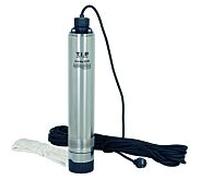 Pompe de puits TIP - pompe pour puits profonds en acier inoxydable, 3 300 l/h, hauteur de refoulement de 50 m, 800 W, câble de drainage inclus, AJ 4 Plus 55/50 30104