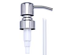 Pompe de rechange pour distributeur de savon chromé - Pompes distributrices de lotion en acier inoxydable 304 argenté pour bouteilles à goulot standard 28/400