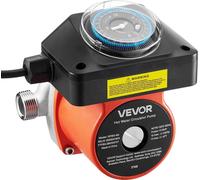 Pompe de recirculation d'eau chaude, avec minuterie, kit de pompe de recirculation instantanée 38 LPM, système de circulation, 100 W CA 220-240 V, connecteur G3/4 pouce à G1/2 pouce, pour chauffe-eau