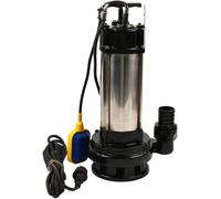 Pompe de relevage à deux temps, en acier inoxydable, pour eaux usées, 1500W, 36000 L/H. Pompe pour eaux sales, eaux usées et matières fécales, avec flotteur. Pompe de construction, pour l'évacuation d