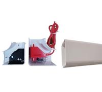 Pompe de Relevage de Condensat pour Climatiseur - Kit complet avec goulotte | Jusqu'à 20kW, Ultra Silencieuse 16 dBA, Éco-Énergétique 4W, Installation Rapide Plug & Play