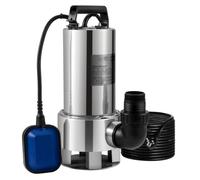 Pompe de Relevage Eaux Chargées 1300 W Pompe d'Évacuation pour Eaux Chargées, 333,3 L/min Pompe Immergée Vide Piscine Cave Fosse