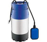 Pompe de relevage submersible haute pression, équipée d'un flotteur, 800 watts, débit maximal de 5,5 m³ par heure, hauteur de refoulement maximale de 30 mètres, capable de gérer des particules jusqu'à