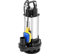 Pompe de relevage submersible inoxydable - Pompe pour eaux sales XF-2386-EU - 2 chevaux - 36 m³/h - Haute pression - Pour eau propre et eau sale - Prise européenne 220V - Noir