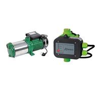 Pompe de surface multicellulaire auto-amorçante à 5 turbines - en inox & RIBILAND - Interrupteur automatique ACQUACONTROL +