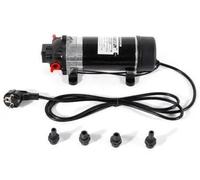 Pompe de surpression pour eau - Pompe à membrane auto-amorçante 220 V - 5,5 l/min - 11 bars - Prise européenne - Pour l'eau domestique, le pompage et la vidange - Noir