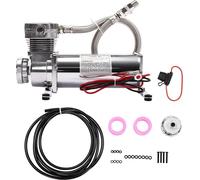 Pompe de suspension pneumatique de voiture - Kit compresseur d'air 12V DC - 200 PSI - Haute pression - Heavy Duty - Argent