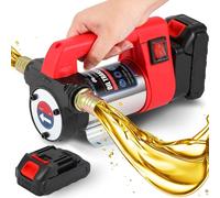Pompe de transfert de carburant - Pompe électrique manuelle - Pour diesel, kérosène et eau - Rechargeable - Inclut une batterie - Rouge