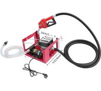 Pompe de transfert de gazole, débit de 50 l/min, construction robuste, rouge