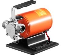 Pompe de transfert d'eau - Pompe électrique portable polyvalente 12 V - Débit 1360 l/h - Tuyau d'aspiration 1,8 m - Crépine d'aspiration - Puissance env. 75 W - Pour le jardin, la piscine, l'étang, l'