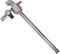 Pompe de transfert d'huile pneumatique à tambour avec manomètre et soupape de sécurité, peut transporter du diesel, de l'huile de moteur, de l'huile hydraulique, de l'huile d'engrenage et d'autres