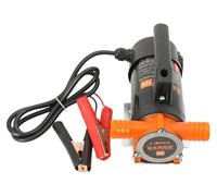 Pompe de transfert diesel 12V - Pompe diesel électrique - Moteur 380W - Débit : 60–65 l/min - Corps en fonte - Poignée de transport - Adaptée pour le diesel, le kérosène et l'eau