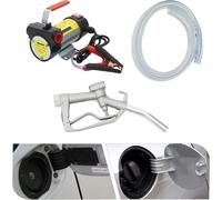 Pompe de transfert diesel - Pompe à carburant auto-amorçante - 12 V CC - 45 l/min - 3 bars - Hauteur d'aspiration 5 m - Hauteur de refoulement 7 m - Raccords 19 mm - Noir/rouge