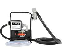 Pompe de transfert diesel - Pompe à carburant électrique - 220 V 220 W - Auto-amorçante - 3600 tr/min - Avec compteur/débitmètre - Fer - Noir