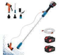 Pompe de Transfert Eau sans Fil 21V avec 2x3000mAh, Pompes à Eau 40L/min & Hauteur 12m, Pompe Submersible pour Eau et Huile, Compatible Batteries Makita 18V, pour Sous-sol Piscine Etang